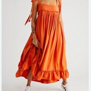 Free People “The Gretchen pinafore dress”